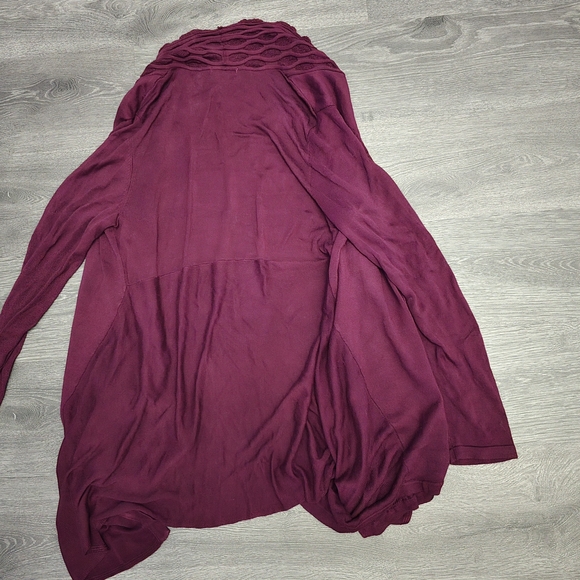 Roz & Ali Purple Open Front Cardigan NWT - Picture 7 of 7